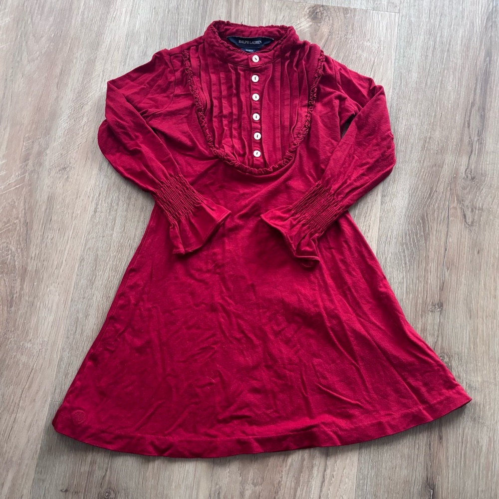 Vintage Ralph Lauren Red Button Dress